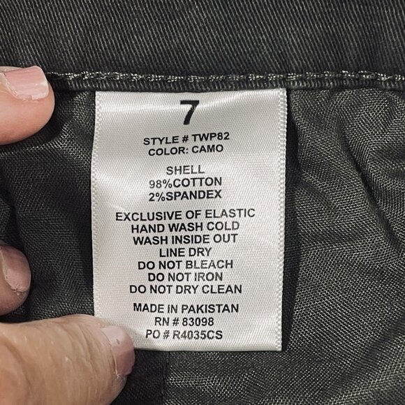 C Sono Cargo Pants Womens 7 Straight Leg Cargo Pockets Outdoor‎ TWP82 Camo - Picture 14 of 16